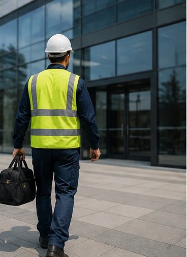 Engineer attending a site visit
